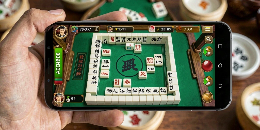 Tampilan gameplay seru dan menantang dalam AGEN878 Mahjong.