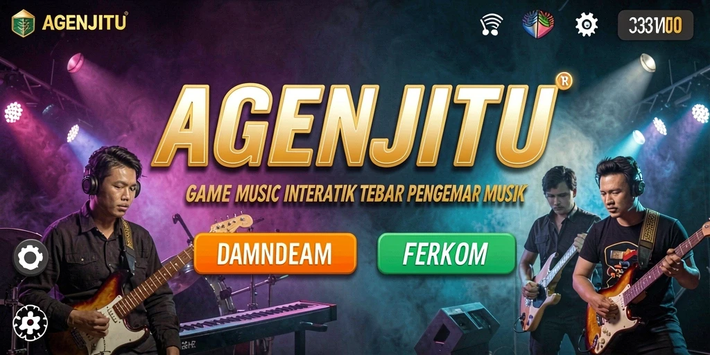 Tampilan gameplay AGENJITU yang menawan dengan interaksi musik.