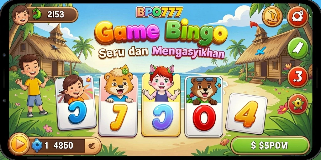 Tampilan gameplay menarik dari BPO777 dengan elemen bingo yang interaktif.