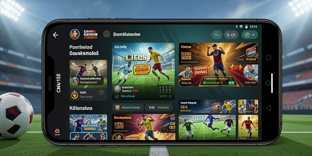 Screenshot gameplay CANVA168 yang menunjukkan antarmuka taruhan olahraga.