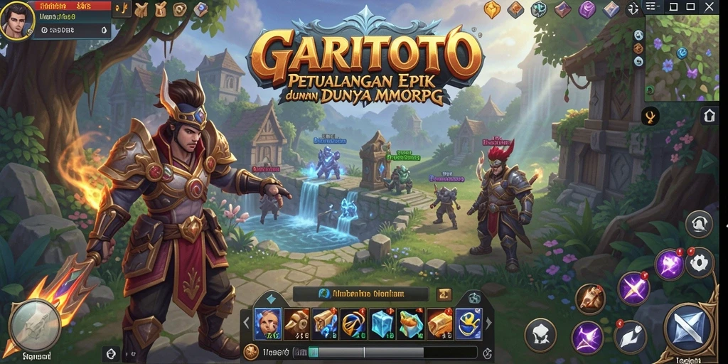 Tampilan gameplay GARITOTO yang memukau dalam pertempuran epik MMORPG.