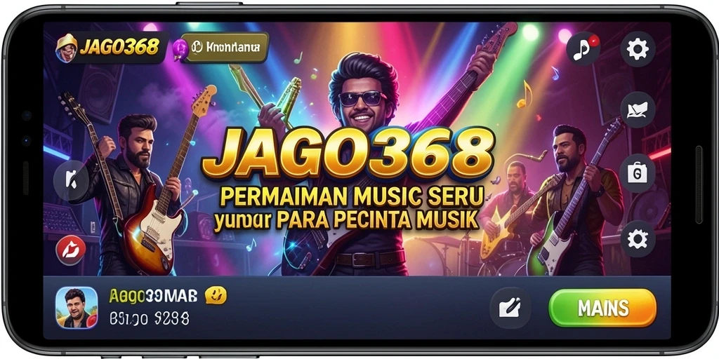 Tampilan JAGO368 yang menampilkan gameplay menarik musik.
