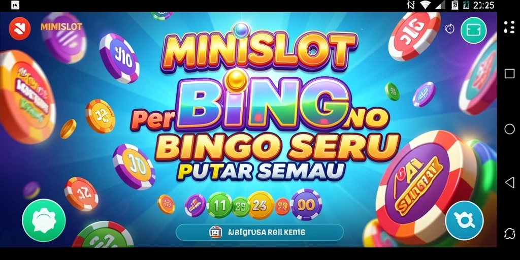 Tampilan gameplay Bingo MINISLOT yang seru dan penuh warna.