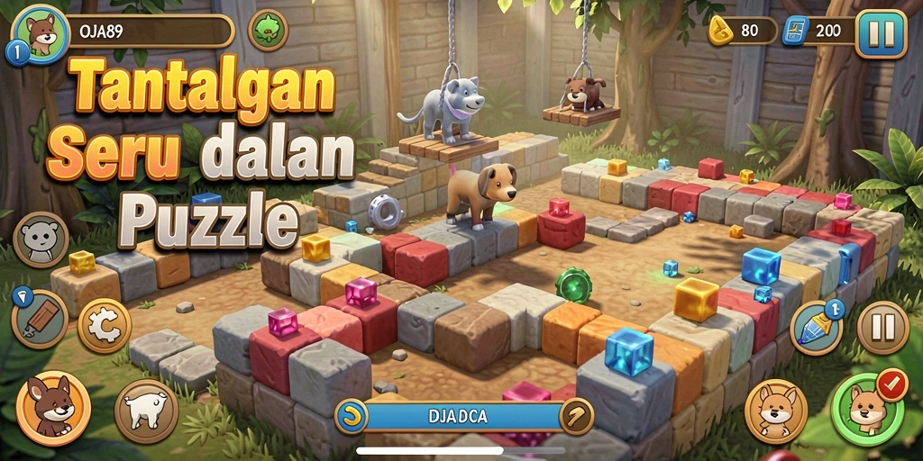 Tampilan gameplay OJA89 yang mengasah kemampuan puzzle.