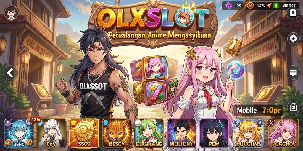 Tampilan gameplay menarik dari OLXSLOT dengan karakter anime yang menawan.
