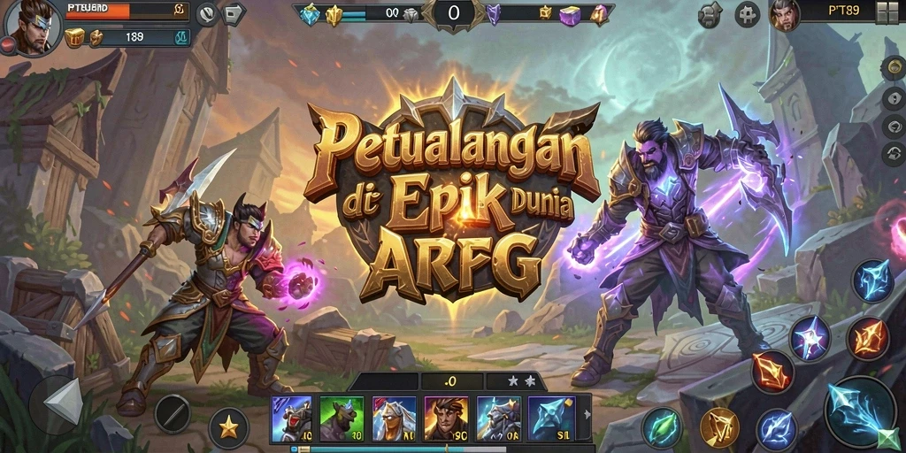 Tangkapan layar utama menampilkan gameplay ARPG yang intens dan mendebarkan.