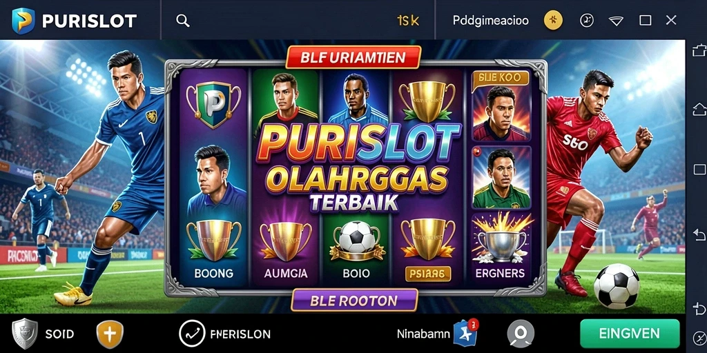 Tampilan gameplay PURISLOT yang menegangkan dengan tema olahraga.