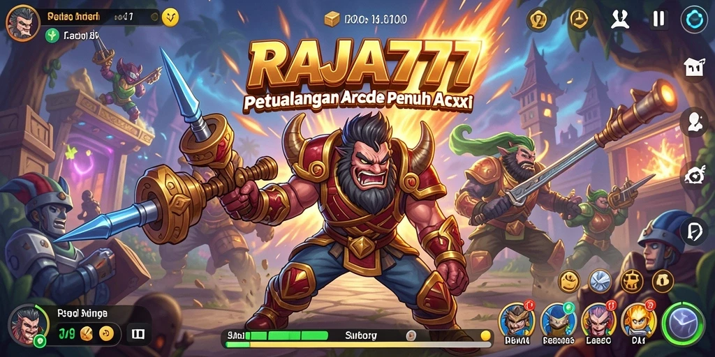 Screenshot RAJA777 menampilkan aksi seru gameplay Arcade