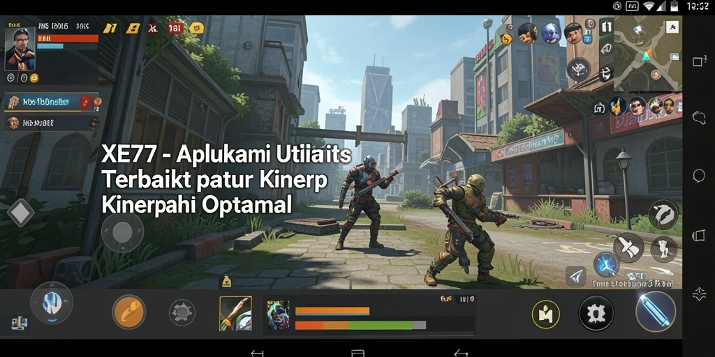 Tampilan antarmuka modern XE77 dengan alat utilitas yang praktis.